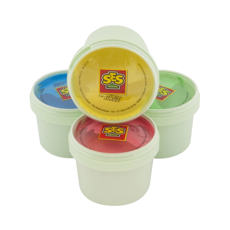 Пальчикові фарби серії "Еко" - МОЇ ПЕРШІ МАЛЮНКИ (4 кольори, у пластикових баночках)