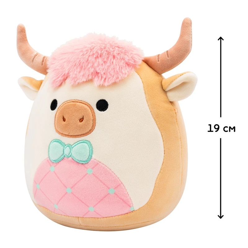 М'яка іграшка SQUISHMALLOWS - КОРІВКА САМСОН (19 cm)