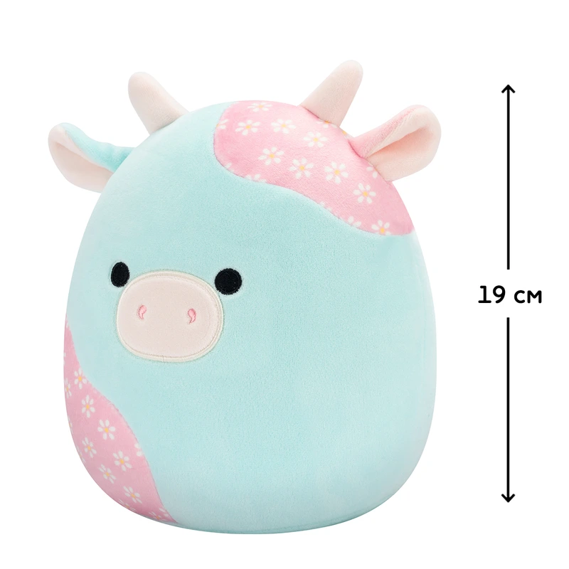 М'яка іграшка SQUISHMALLOWS - М'ЯТНА ПАСТЕЛЬНА КОРІВКА (19 cm)