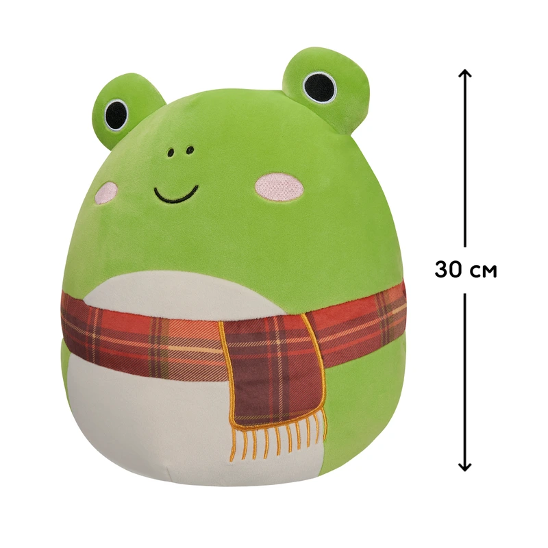 М'яка іграшка SQUISHMALLOWS – ЖАБКА ВЕНДІ У ШАРФІ (30 cm)