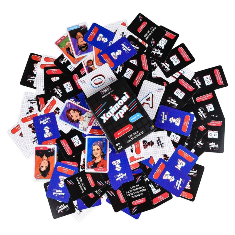 Настільна гра "Хайпові ігри 3 в 1" 30946 інструкція, гральні картки