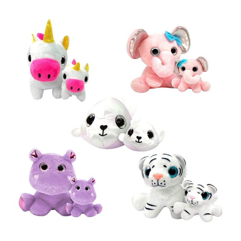 Набір м’яких іграшок-сюрпризів у кулі SURPRIZAMALS S4 – МАМА ТА МАЛЮК (6 видів в асорт.)