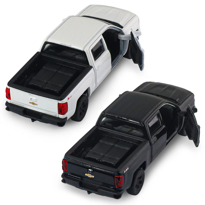 Автомодель - CHEVROLET SILVERADO 2017 (перламутрово-білий, чорний)