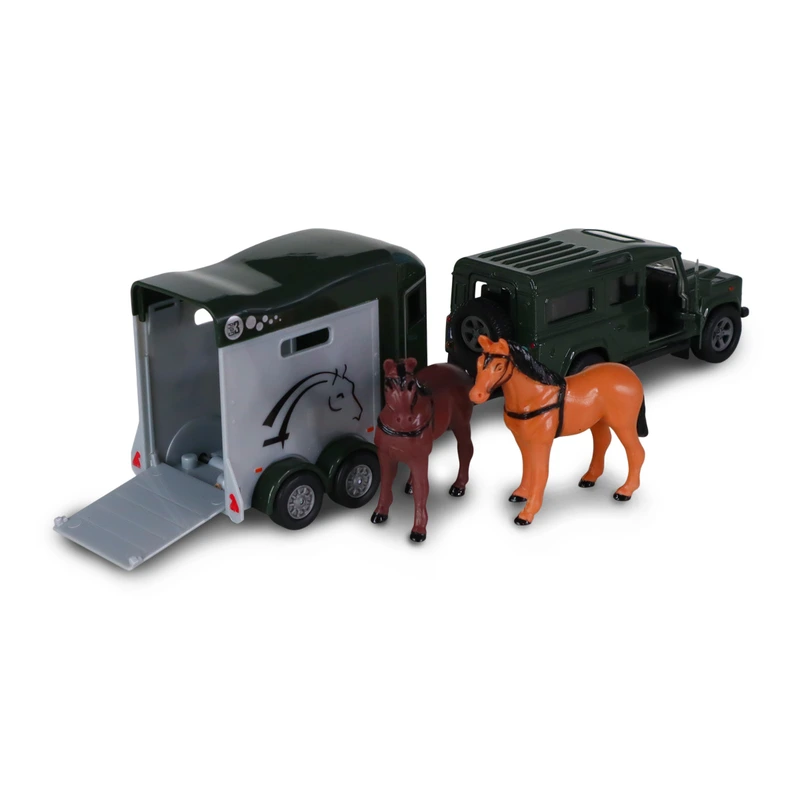 Ігровий набір - LAND ROVER (з причіпом і фігурками коней)