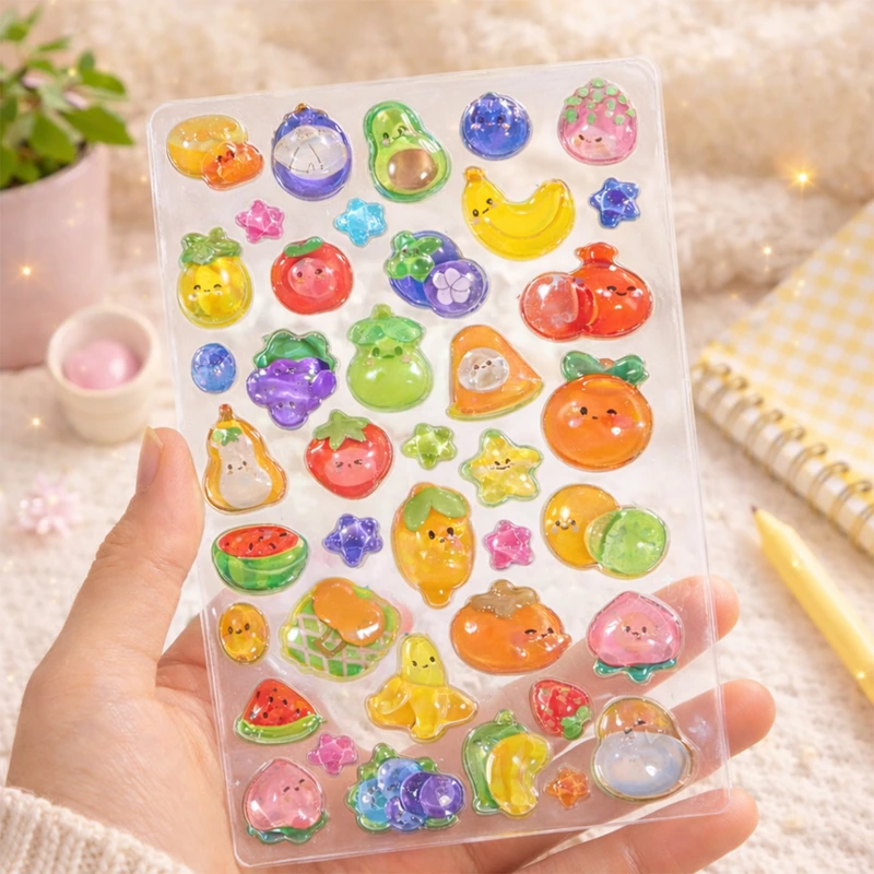 Набір 3D-наліпок TIKI WIKI серії "Crystal" – ТІКІ ФРУКТИ