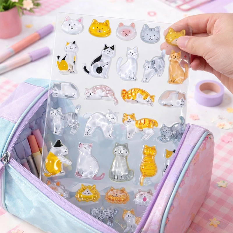 Набір 3D-наліпок TIKI WIKI серії "Crystal" – ТІКІ КОТИКИ