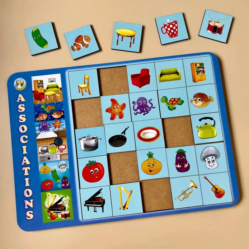 Дерев'яний пазл-вкладиш "Асоціації - 1" Ubumblebees (ПСД098) PSD098, 25 плашок