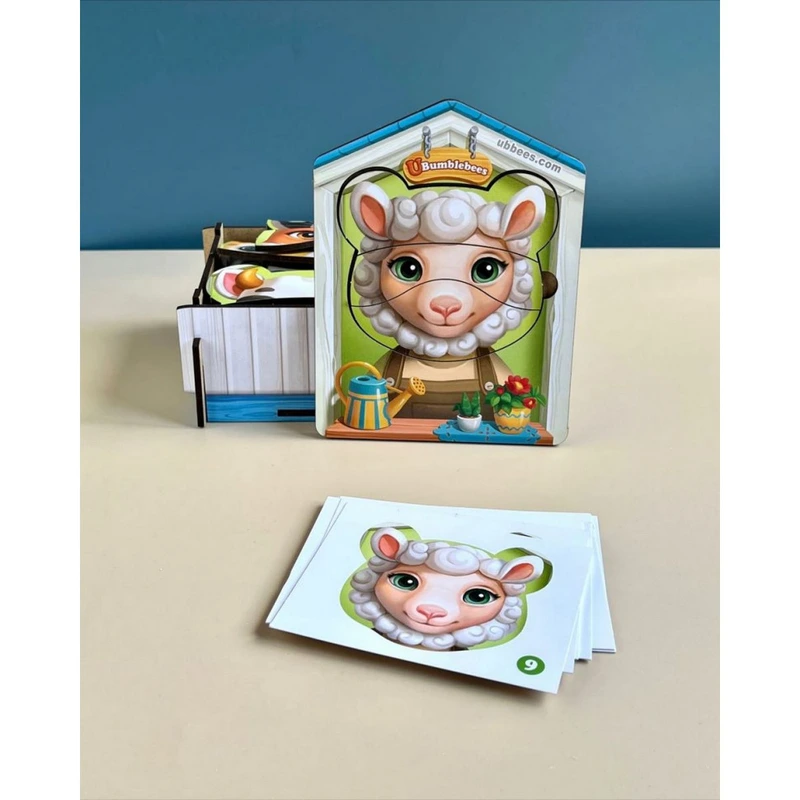 Дерев'яний пазл-вкладиш  "Збери тварин" Ubumblebees (ПСФ134) PSF134, 39 деталей