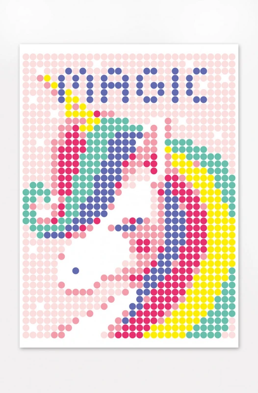 Картина за номерами стікерами в тубусі "Єдиноріг", 33х48 см